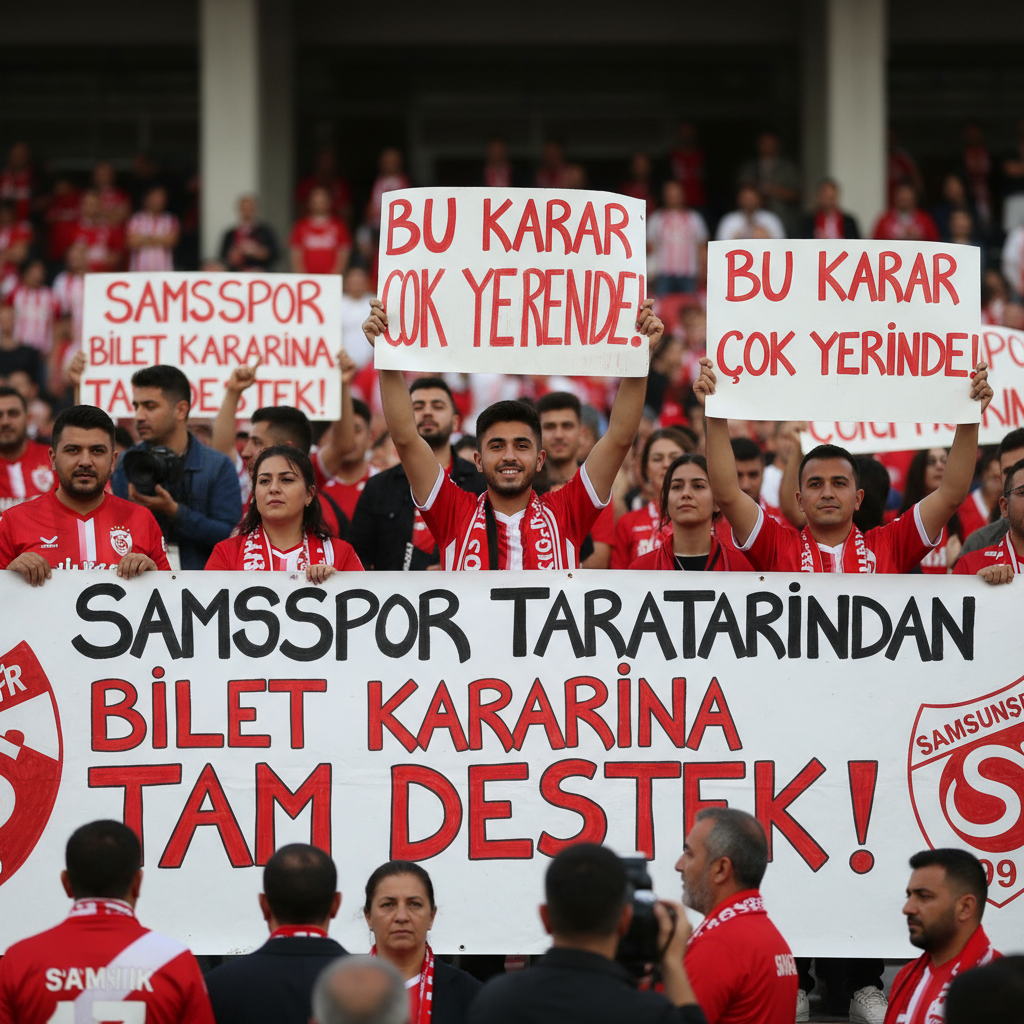 Samsunspor taraftarlarindan bilet kararina tam destek gemini