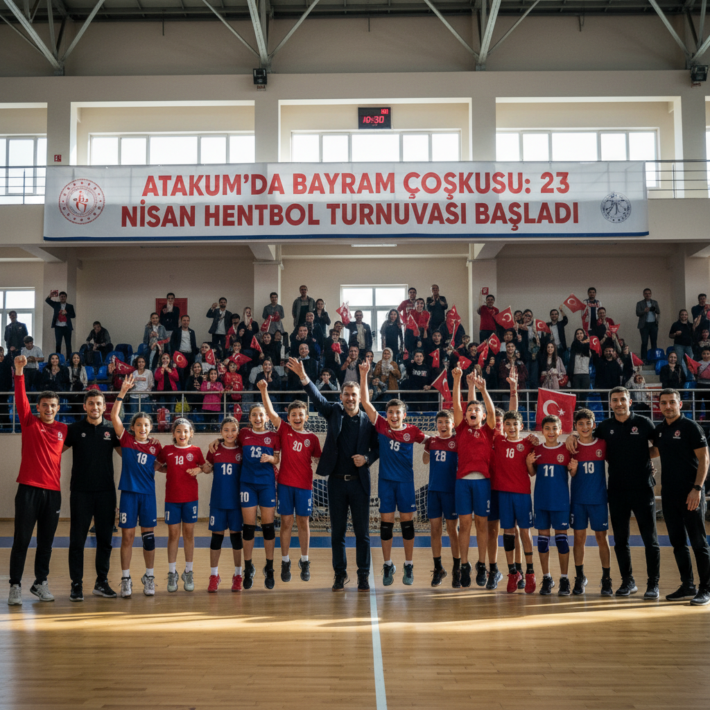 Atakumda Bayram Coskusu 23 Nisan Hentbol Turnuvasi Basladi gemini