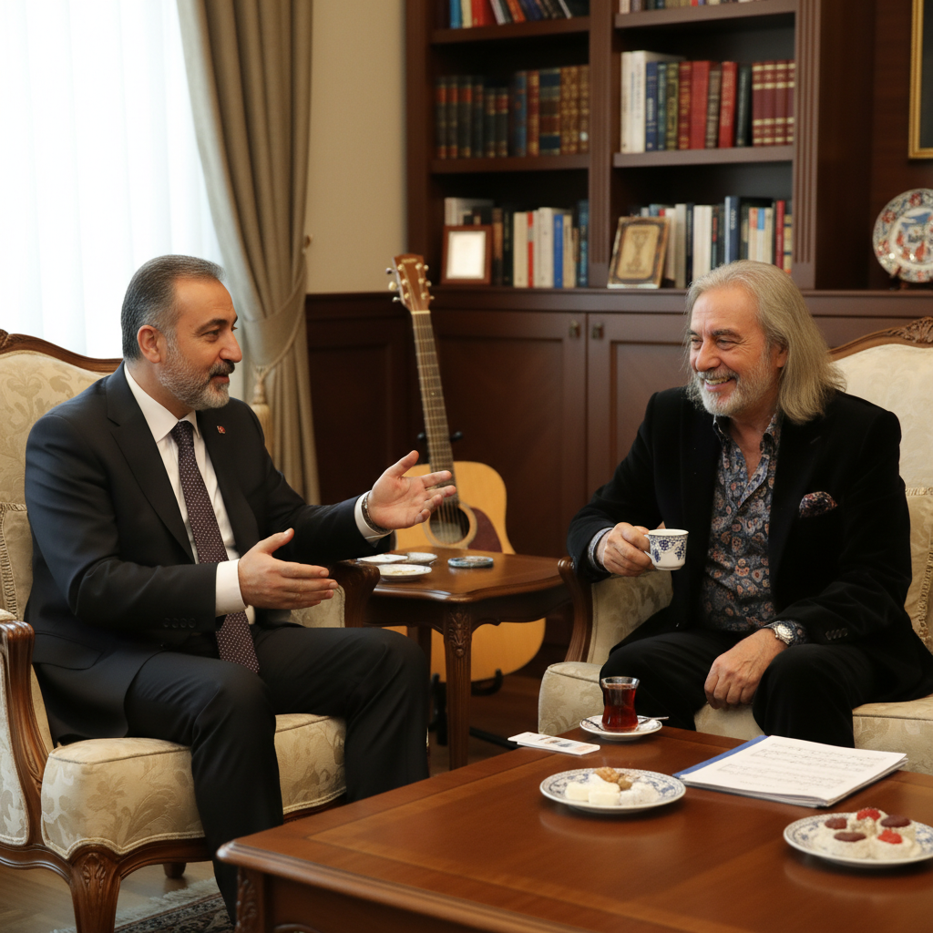 Rektor Mahmut Aydin ile Orhan Gencebaydan Sanat Dolu Gorusme gemini