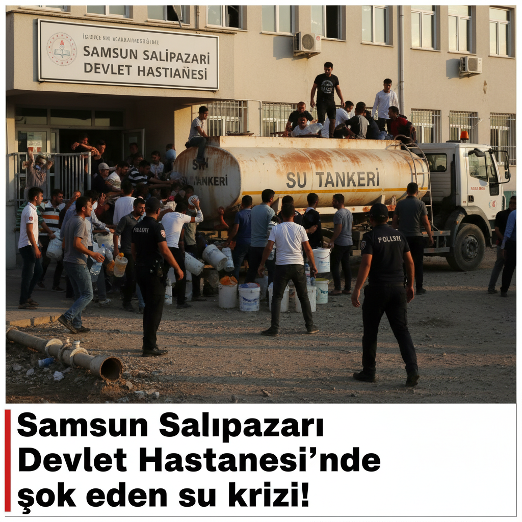 Samsun Salipazari Devlet Hastanesinde sok eden su krizi gemini