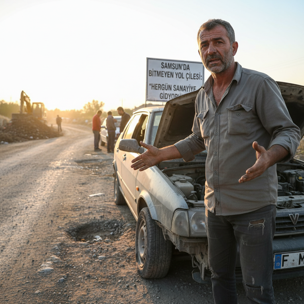 Samsunda Bitmeyen Yol Cilesi Hergun Sanayiye Gidiyoruz gemini