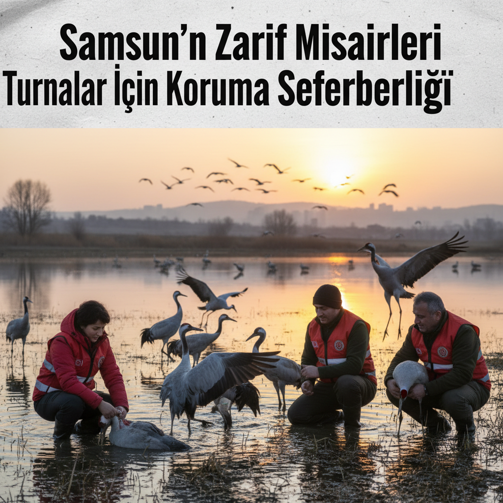 Samsunun Zarif Misafirleri Turnalar Icin Koruma Seferberligi gemini