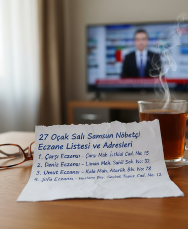 27 Ocak Sali Samsun nobetci eczane listesi ve adresleri gemini