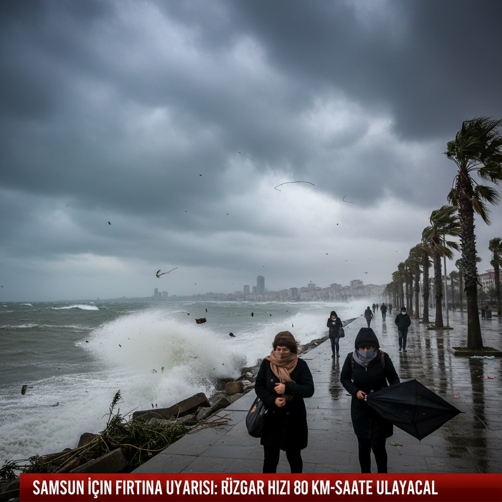 Samsun icin firtina uyarisi Ruzgar hizi 80 kmsaate ulasacak gemini