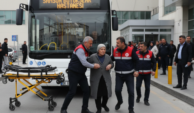 Samsunda Kahraman Sofor Rahatsizlanan Yolcuyu Hastaneye Yetistirdi gemini