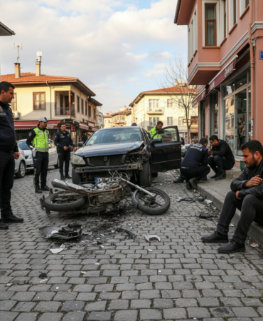 Samsunda Korkutan Kaza Sokaktan Cikan Motosiklete Carpti gemini
