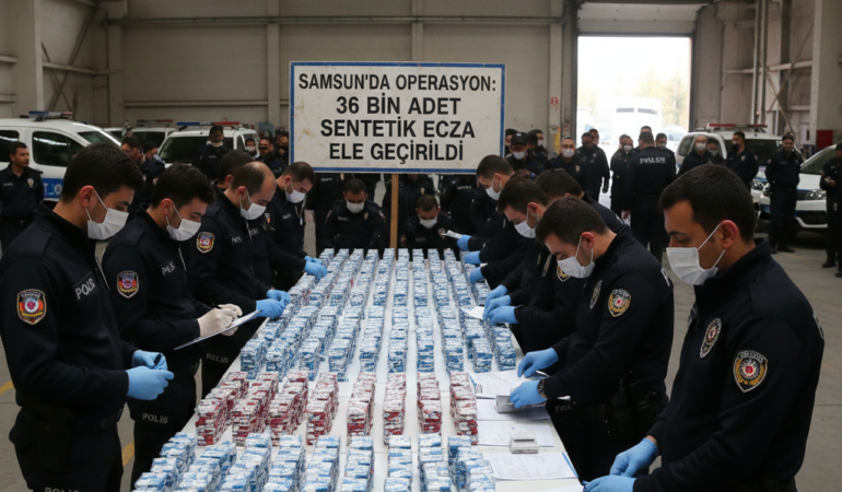 Samsunda operasyon 36 bin adet sentetik ecza ele gecirildi gemini