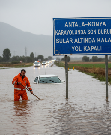 Antalya Konya Karayolunda Son Durum Sular Altinda Kalan Yol Kapali gemini