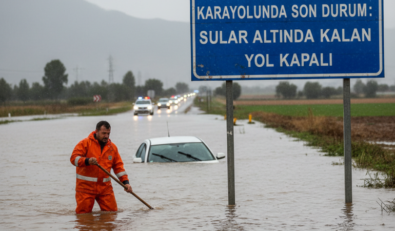 Antalya Konya Karayolunda Son Durum Sular Altinda Kalan Yol Kapali gemini