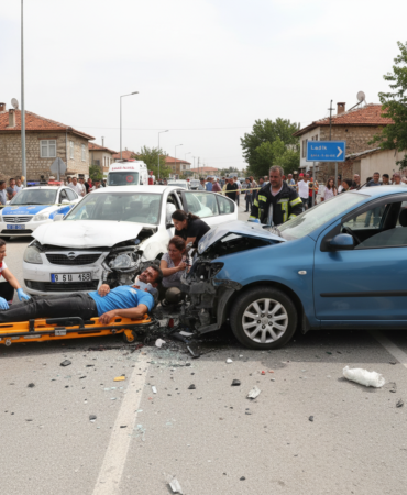 Ladikte Iki Otomobil Carpisti 4 Kisi Yaralandi gemini