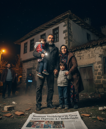 Samsun Vezirkoprude Gece Yarisi Deprem 4.1 Siddetinde gemini