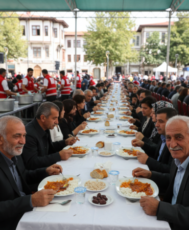 Samsunda Kizilaydan Iftar Sofrasi Gunde 1300 Kisiye Yemek gemini