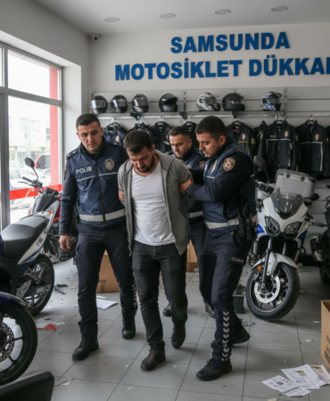 Samsunda motosiklet dukkanina giren hirsizlar yakalandi gemini