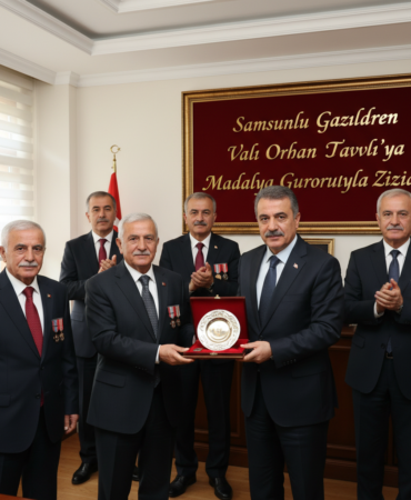 Samsunlu Gazilerden Vali Orhan Tavliya Madalya Gururuyla Ziyaret gemini