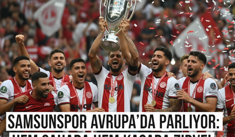 Samsunspor Avrupada parliyor Hem sahada hem kasada zirve gemini