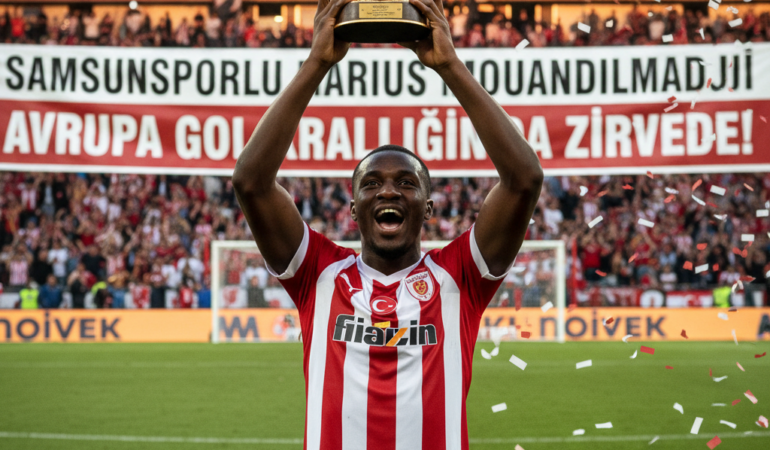 Samsunsporlu Marius Mouandilmadji Avrupa Gol Kralliginda Zirvede gemini