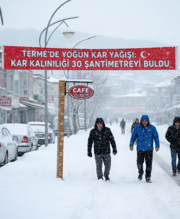 Termede Yogun Kar Yagisi Kar Kalinligi 30 Santimetreyi Buldu gemini