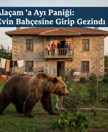 Alacamda Ayi Panigi Evin Bahcesine Girip Gezindi gemini