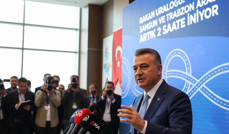 Bakan Uraloglu Samsun ve Trabzon Arasi Artik 2 Saate Iniyor gemini
