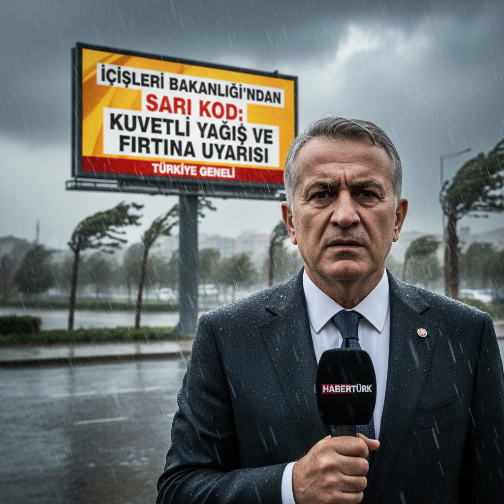 Icisleri Bakanligindan Sari Kod Kuvvetli Yagis ve Firtina Uyarisi gemini