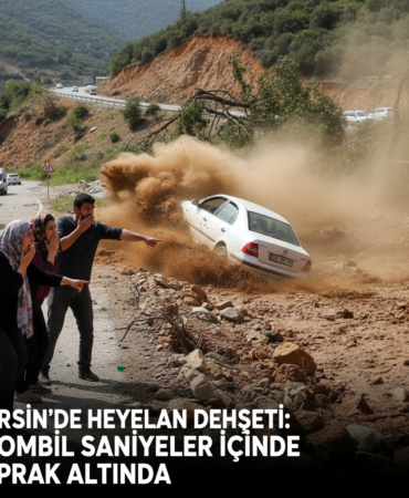 Mersinde Heyelan Dehseti Otomobil Saniyeler Icinde Toprak Altinda gemini