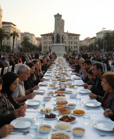 Samsunda Cumhuriyet Meydani iftar sofralariyla senleniyor gemini