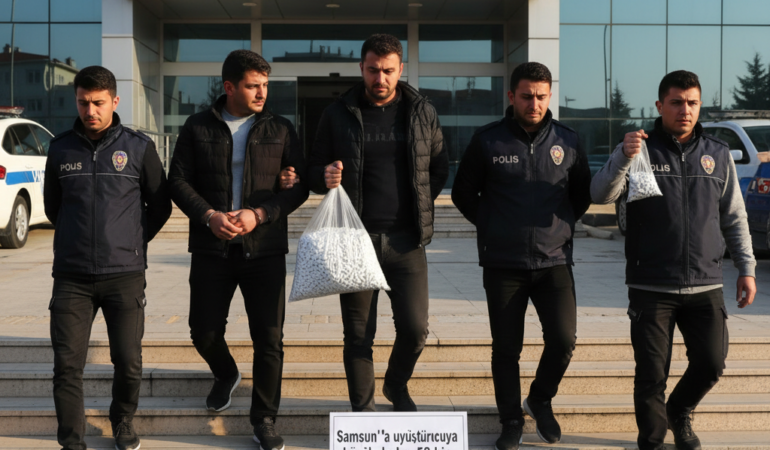 Samsunda uyusturucuya buyuk darbe 52 bin hapla 5 kisi yakalandi gemini