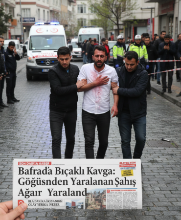 Bafrada Bicakli Kavga Gogsunden Yaralanan Sahis Agir Yaralandi gemini