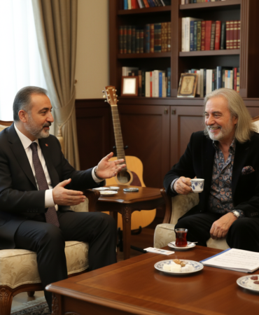 Rektor Mahmut Aydin ile Orhan Gencebaydan Sanat Dolu Gorusme gemini