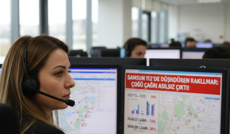 Samsun 112de dusunduren rakamlar Cogu cagri asilsiz cikti gemini
