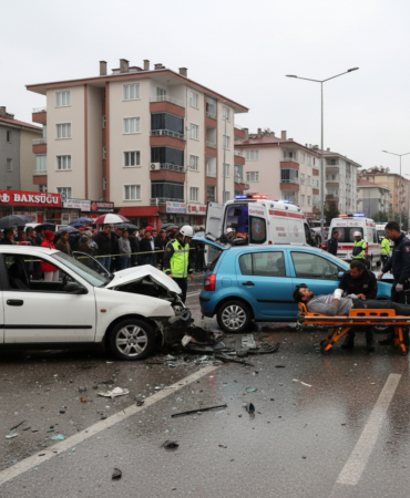 Samsun Canikte ayni bolgede pes pese kazalar 2 yarali gemini