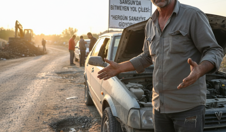 Samsunda Bitmeyen Yol Cilesi Hergun Sanayiye Gidiyoruz gemini