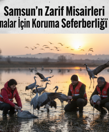Samsunun Zarif Misafirleri Turnalar Icin Koruma Seferberligi gemini