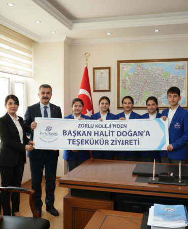 Zorlu Kolejinden Baskan Halit Dogana Tesekkur Ziyareti gemini